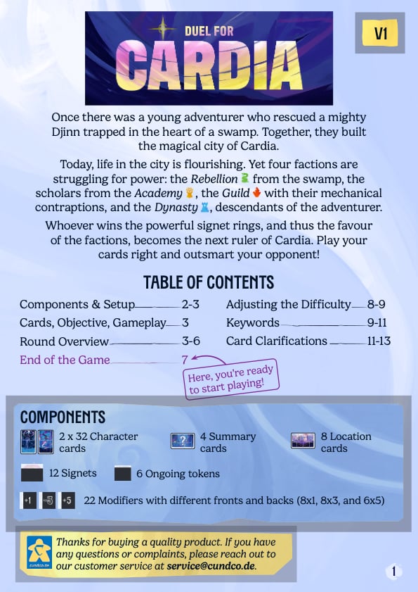 Rulebook Page 1 Preview